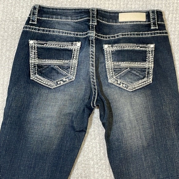 Rock & Roll Cowgirl Denim Rival Low Rise Skinny Jeans 28x32 - Picture 8 of 12